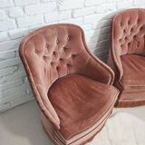 Pink toad armchairs