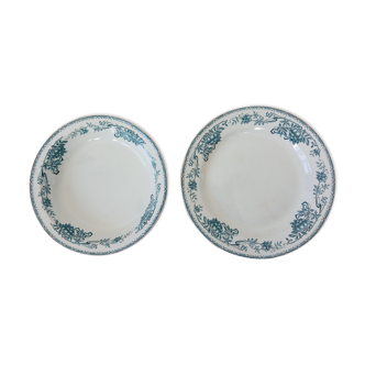 Duo de plats de service anciens