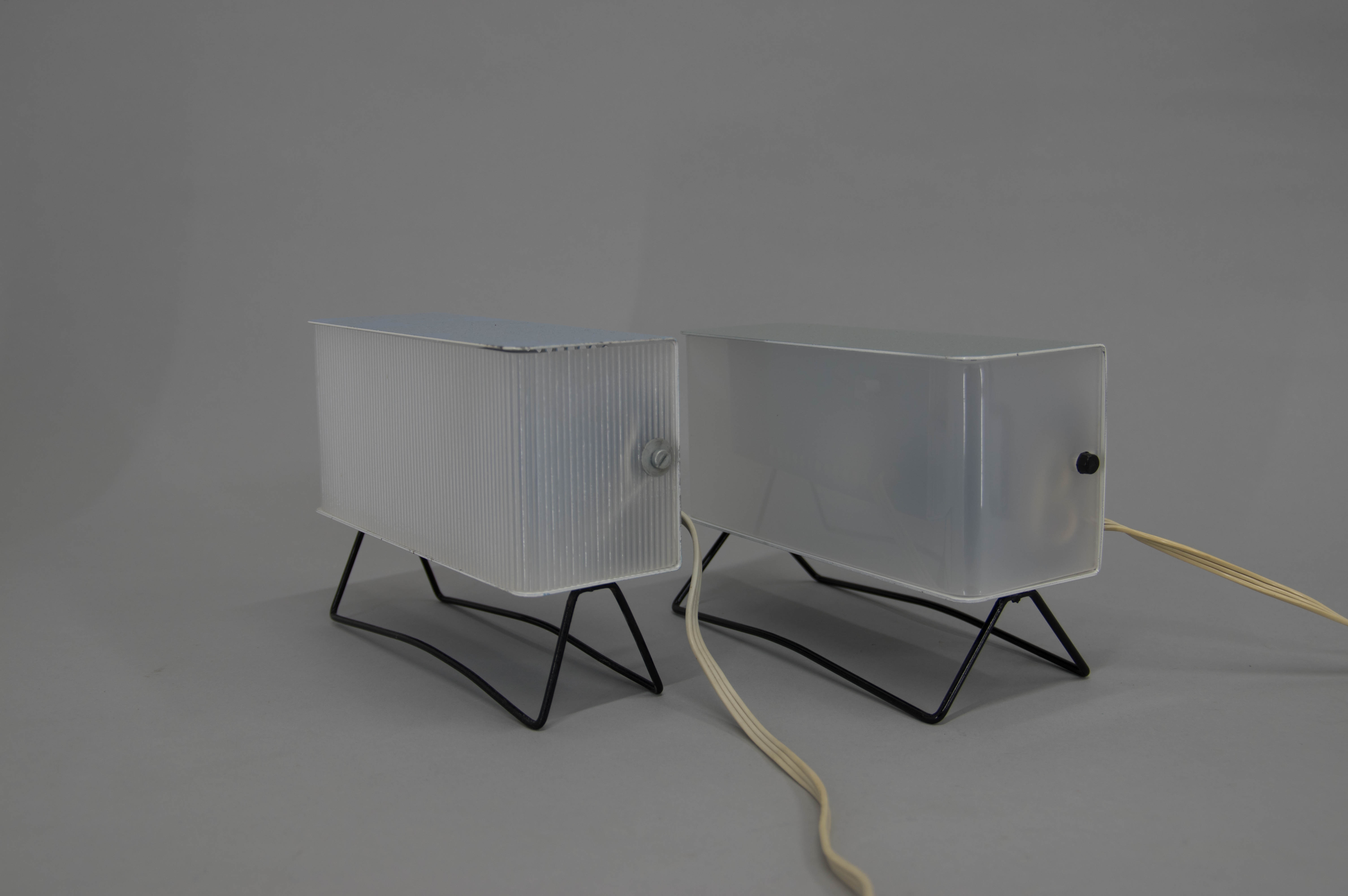 Set of two table lamps by pokrok zilina, 1960s