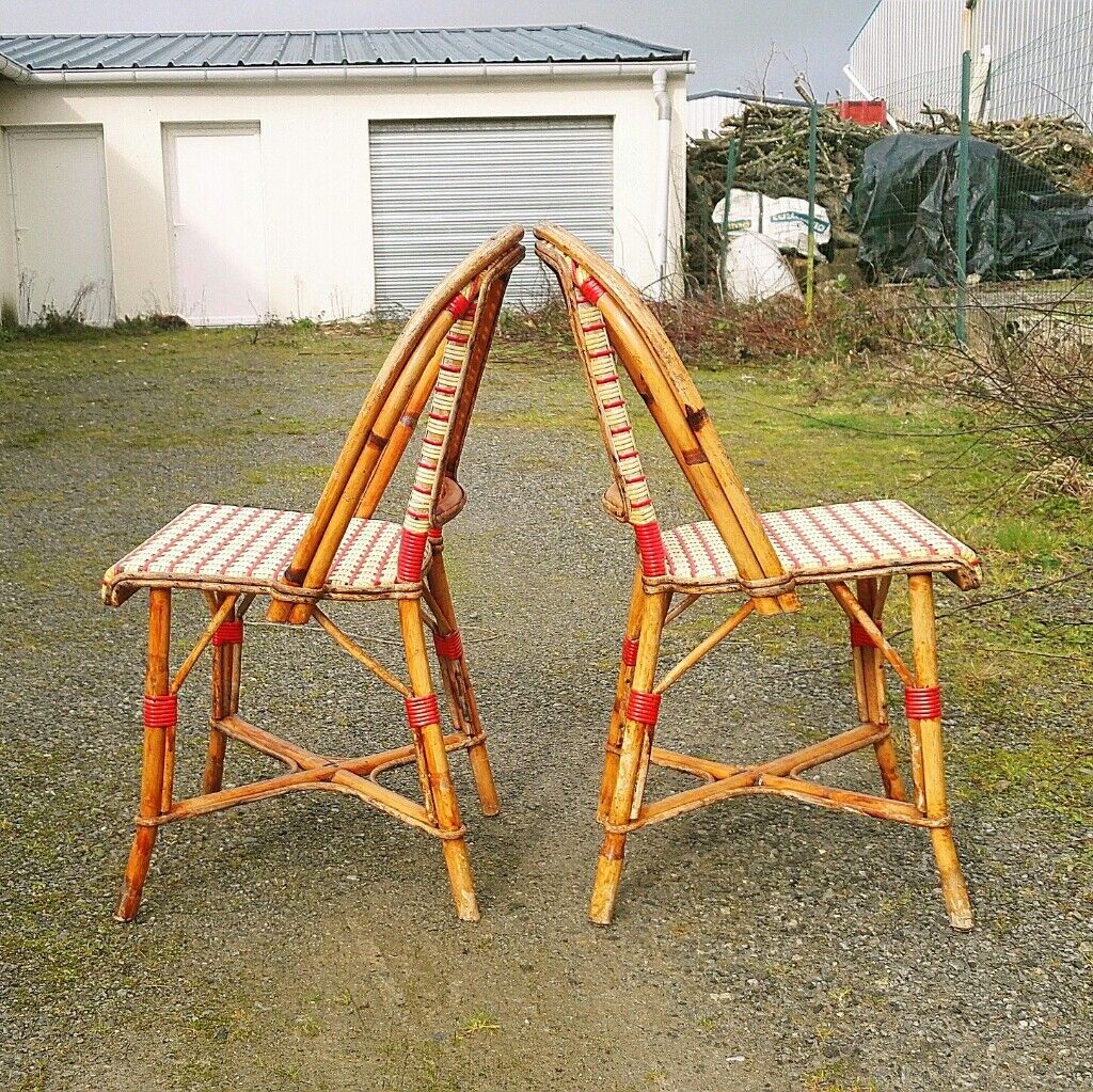 Pair of Parisian bistro chairs Maison Drucker model Fouquet's N°1