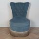 Fauteuil crapaud en velours