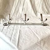 Vintage aluminum coat rack with three hooks