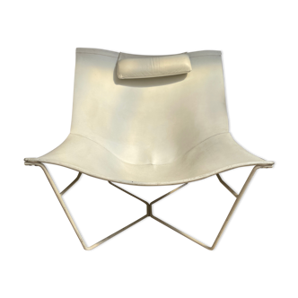 David Weeks armchair in leather design 1990 vintage