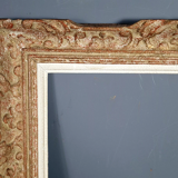 Montparnasse frame with keys carved ceruse wood 62x53 cm, foliage 46x38 cm SB