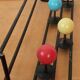 50s coat rack with multicolored balls