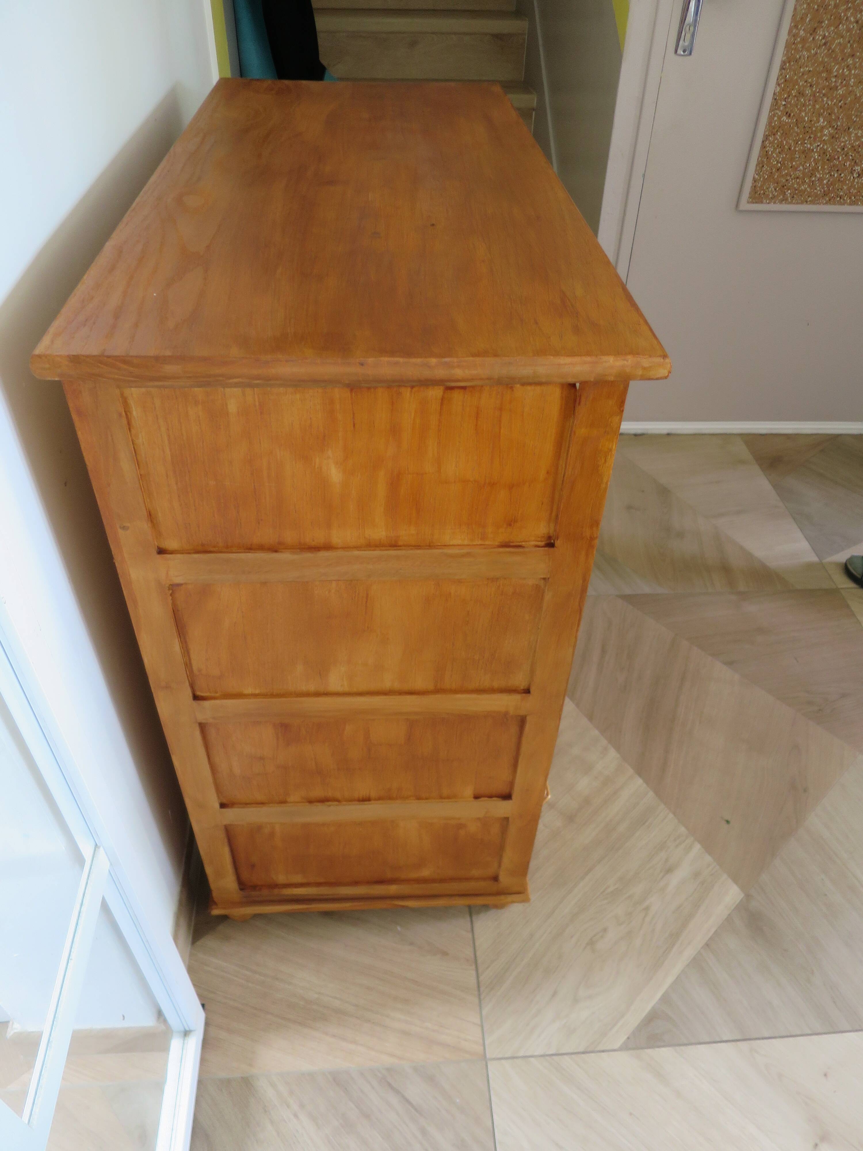 Storage furniture - wooden chest of drawers - 8 wicker drawers - bohemian countryside