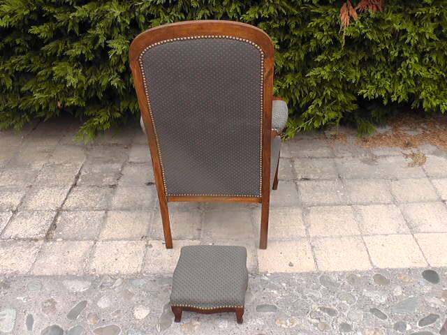 Voltaire armchair and footrest