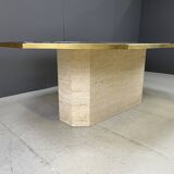 Table design vintage en laiton gravé par Roger Vanhevel