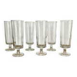 6 vintage Luminarc flutes