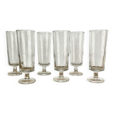 6 vintage Luminarc flutes