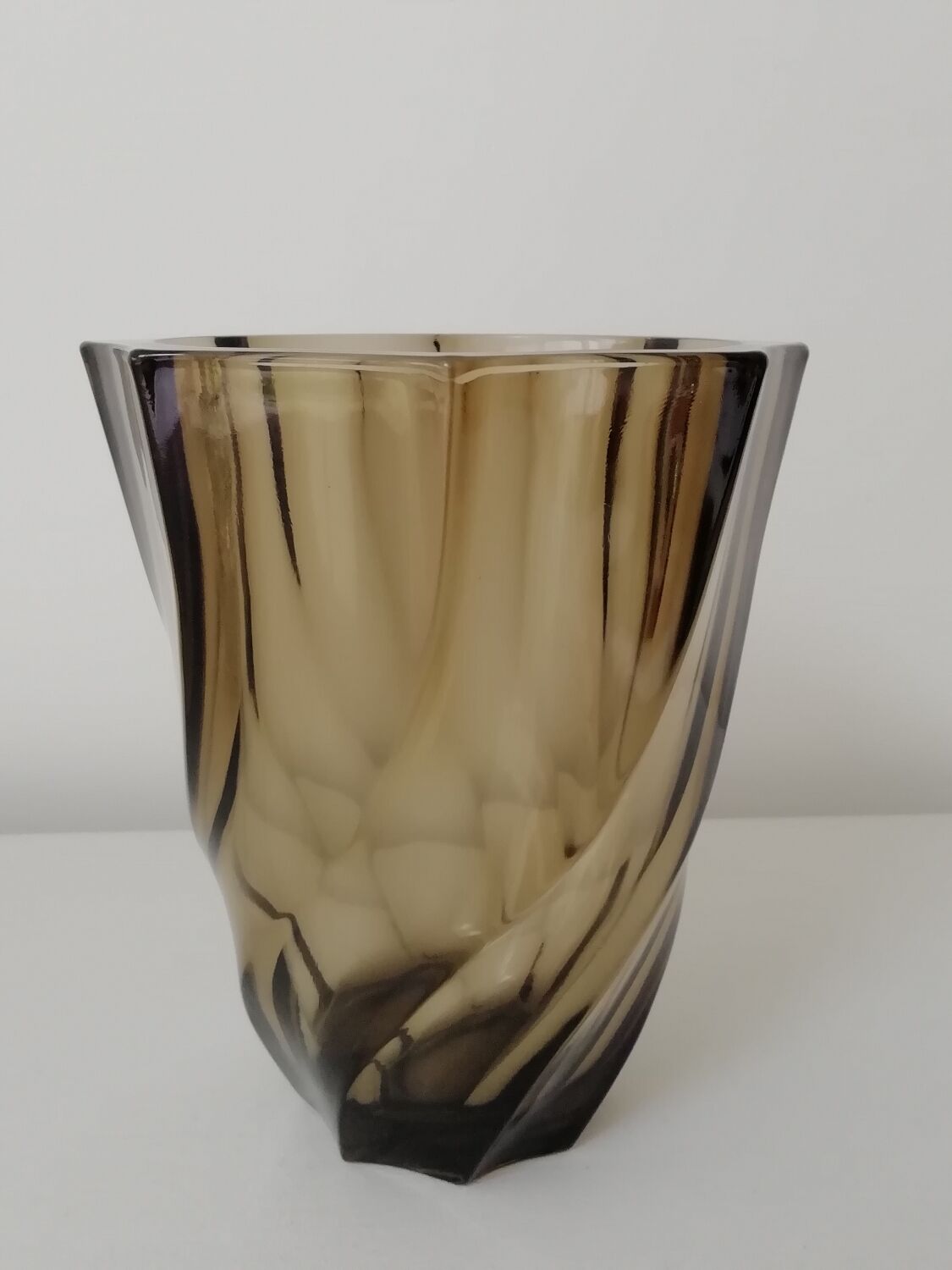 Smoked glass vase