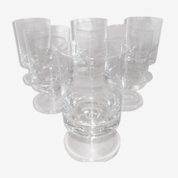 Série de 6 verres à eau en cristal d'Arques modèle New Line
