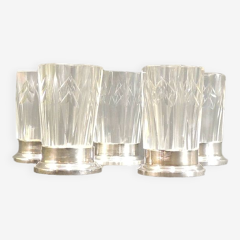 Set of five art deco/vintage/shooter liquor glasses