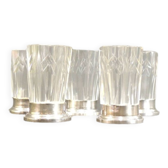 Set of five art deco/vintage/shooter liquor glasses