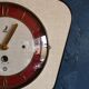 Vintage formica clock silent wall clock "Jaz pale yellow"