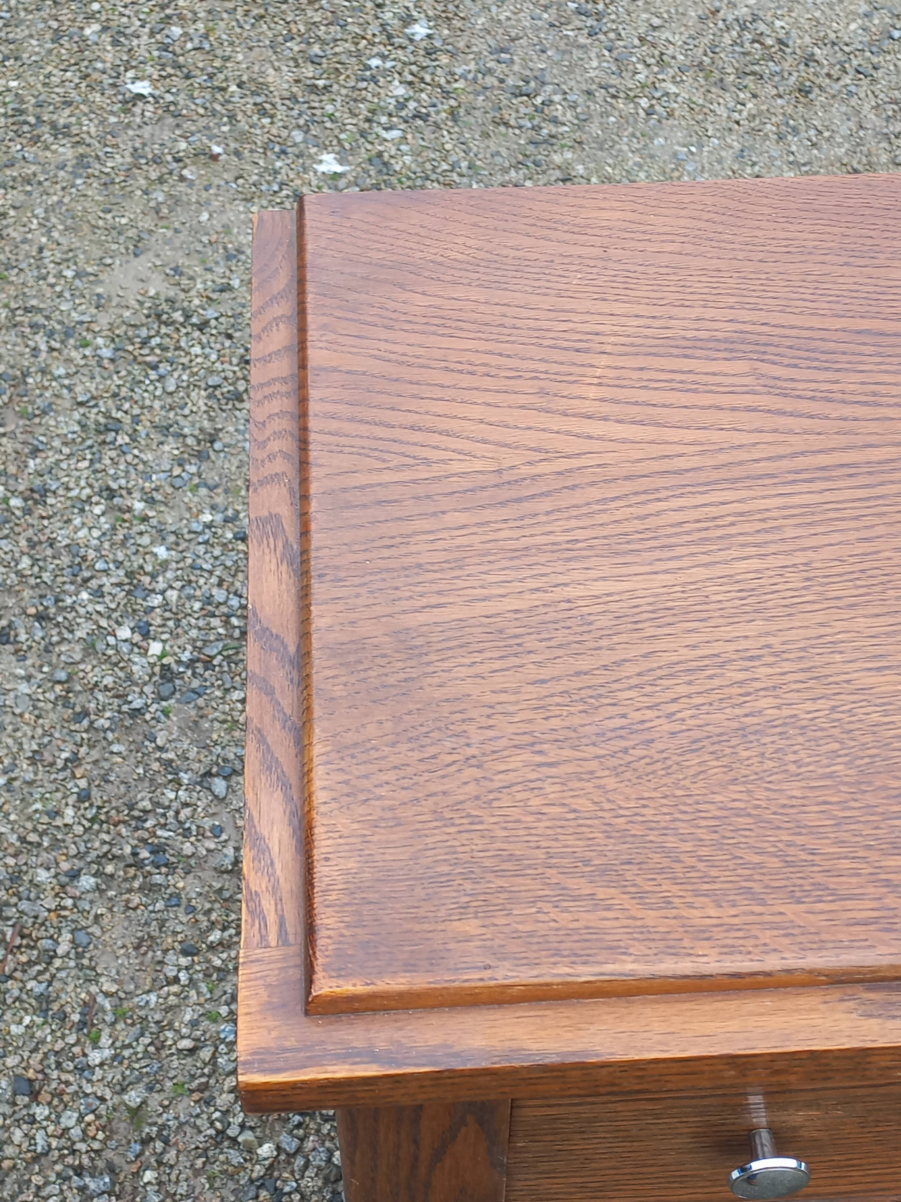 Vintage chest of drawers from the 50s in solid oak legs compass 4 drawers