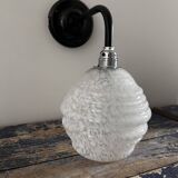 Vichy Art Deco glass wall light