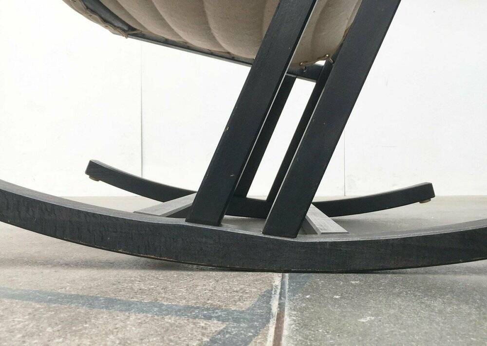Mid-century German minimalist Safari rocking chair by Casala, 1960s.
