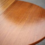 Scandinavian design wooden table, dining room table with integrated extension