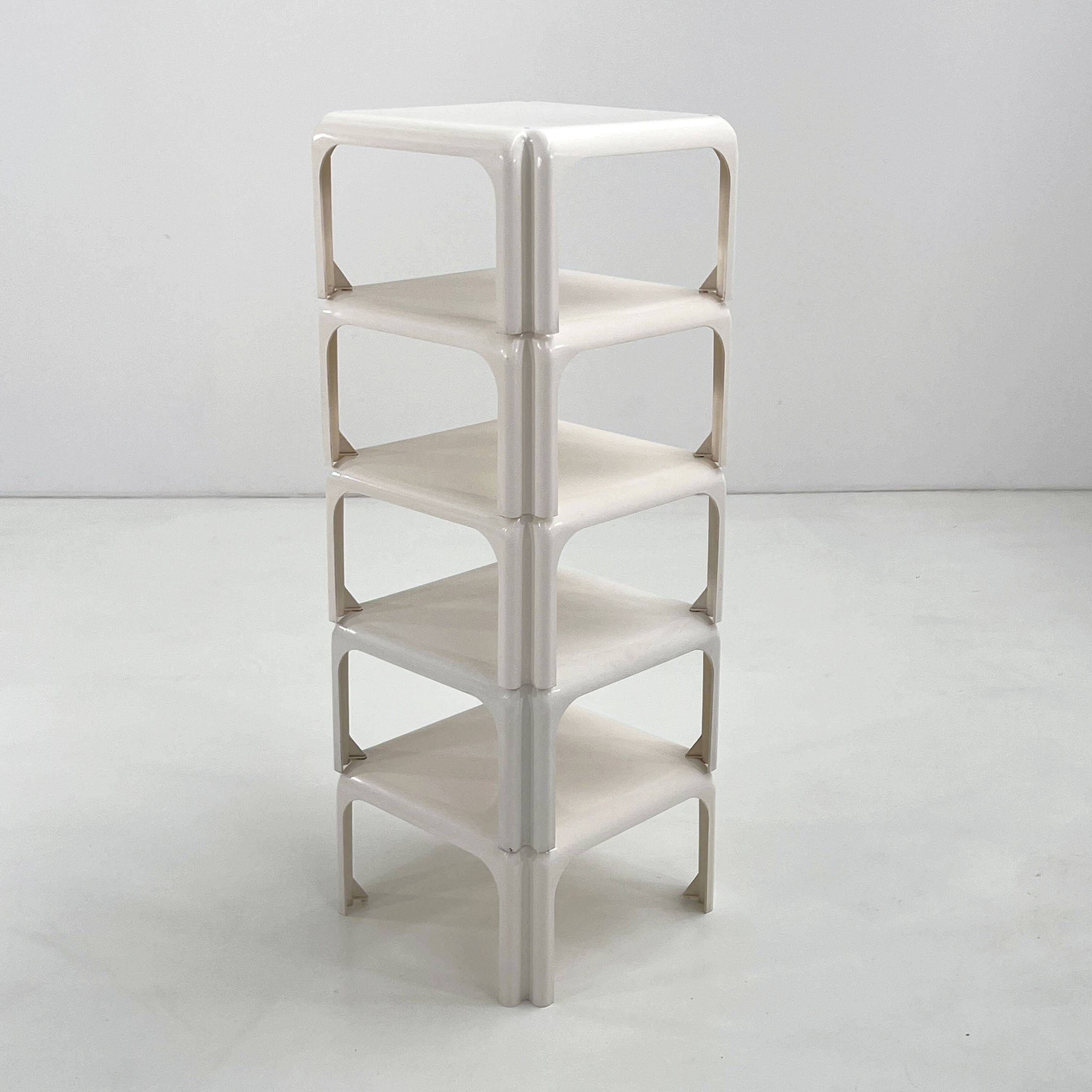 Lot de 5 tables Modèle Elena par Vico Magistretti pour Artemide, 1970