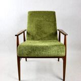 Vintage Green Olive Fox Easy Chair, 1970s
