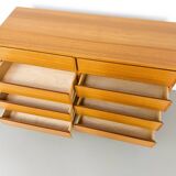 Commode danoise à 8 tiroirs en teck d'Omann Jun, 1970