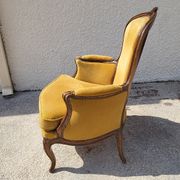 Armchair louis xv mustard walnut of the xix th century n°17