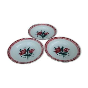 Lot de 3 assiettes creuses Saint Amandinoise