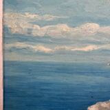 Huile sur panneau par M. Gibert XXe côte rocheuse