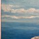 Oil on panel by M. Gibert 20th century rocky coast