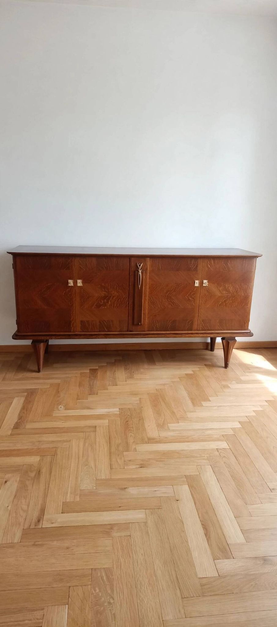 Art Deco diamond-point buffet enfilade in oak - 1930s-1950s - 3