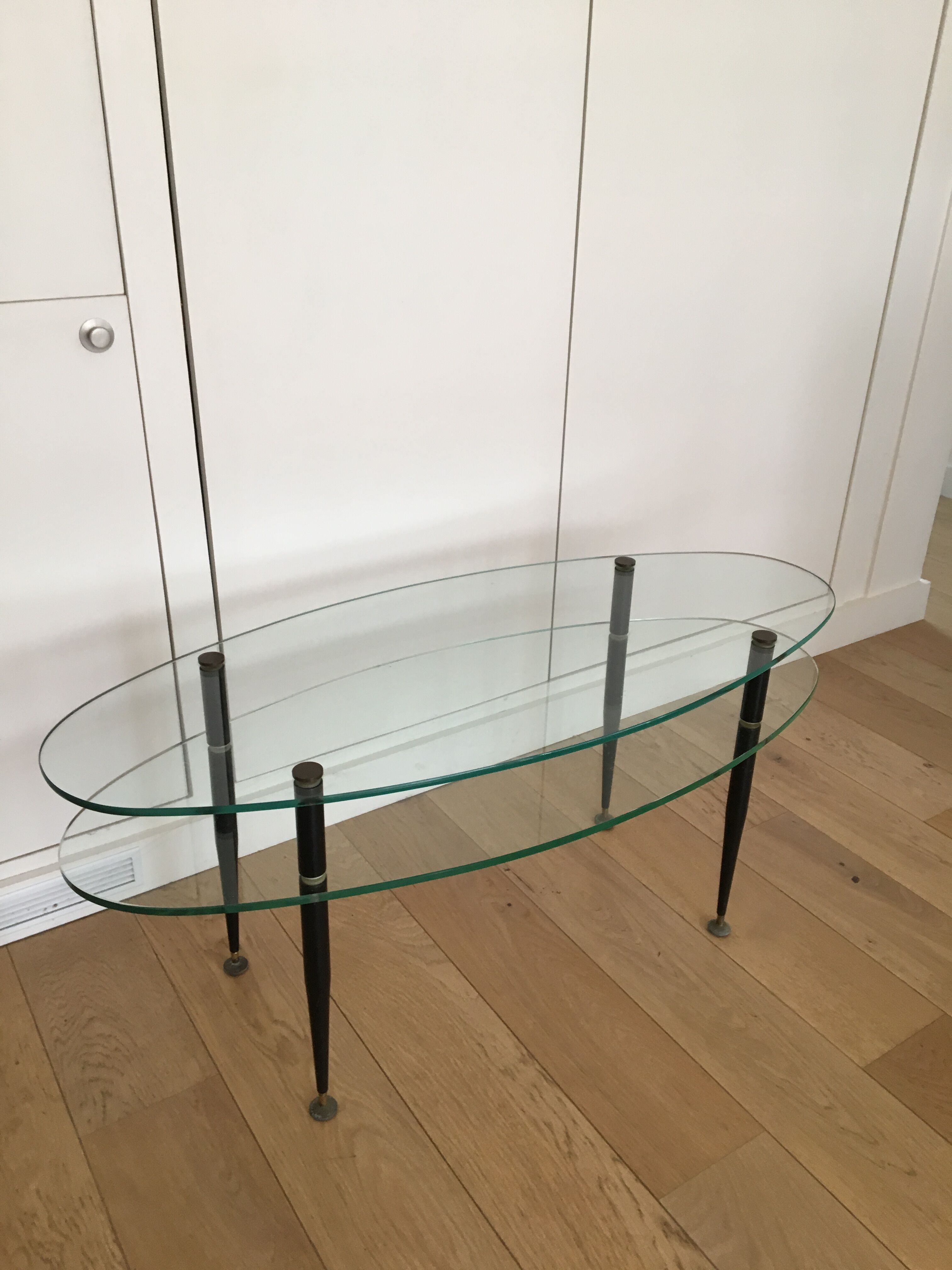 Table basse en verre vintage