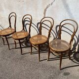 Set of 4 cane bistro chairs