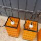 Set of 3 suspensions from the 70s in orange plastic diamond tips