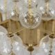 Chandelier in blown glass and gilded brass. 1970s. LS59391508H