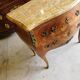 Commode en bois de rose 2 tiroirs plateau marbre n22