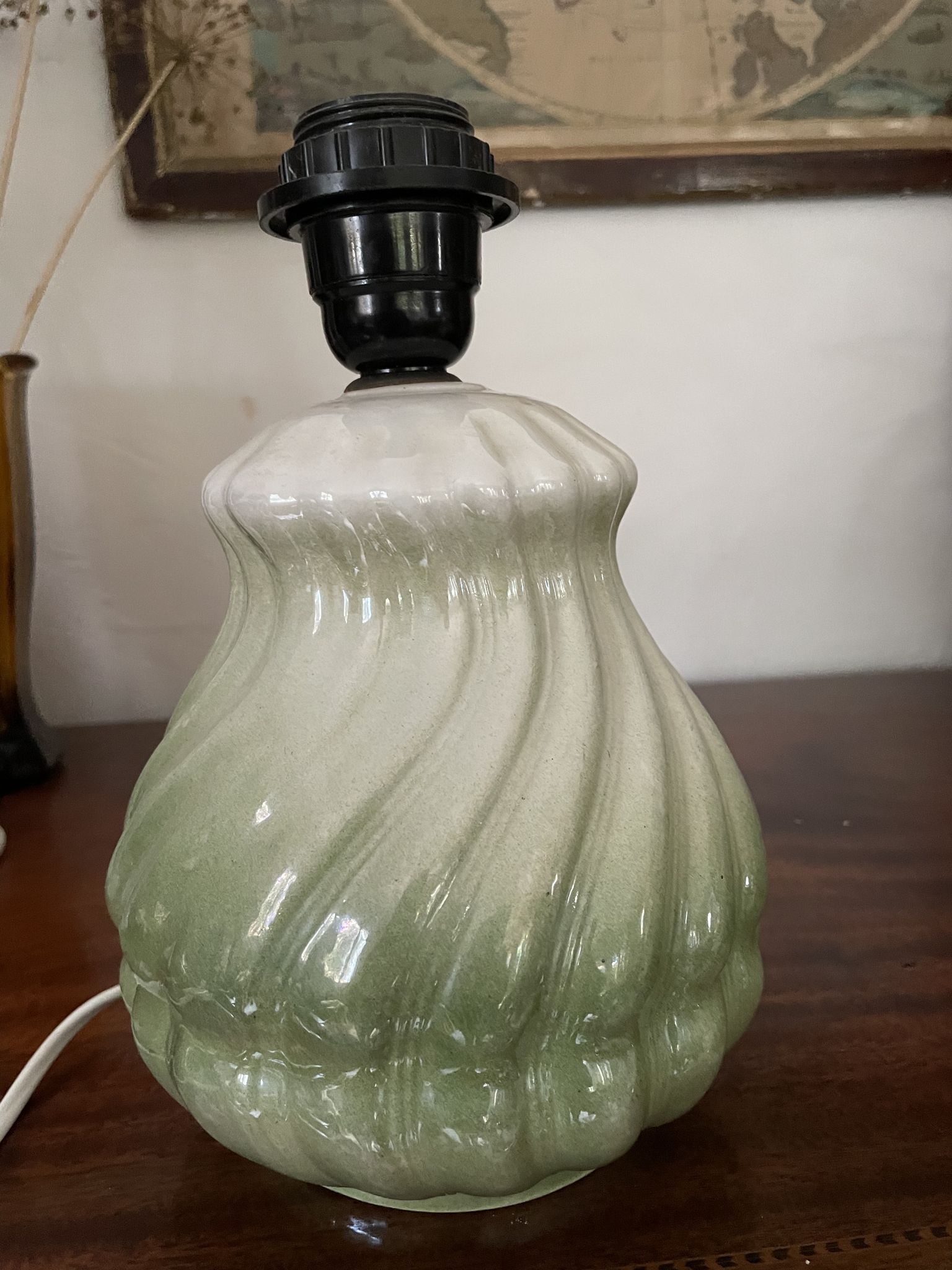 Pied de lampe en céramique italienne vintage