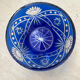 Kobalt blauwe kristallen fruitschaal