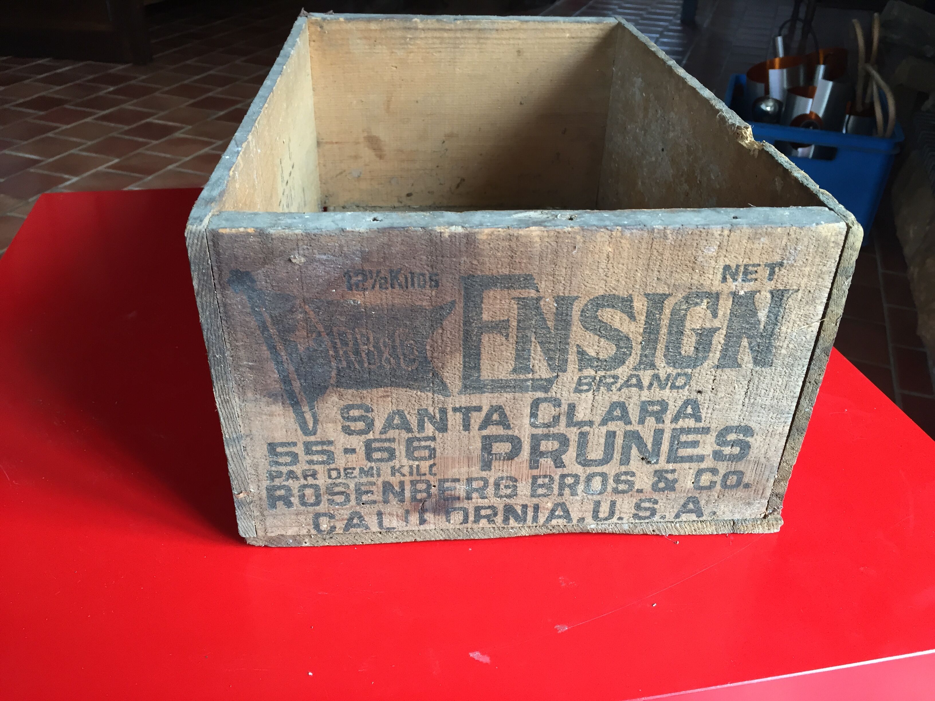 Old wooden santa Clara plums