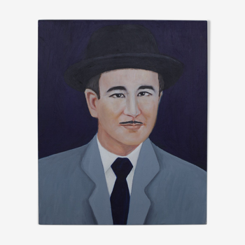 Portrait man oil on canvas