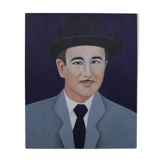 Portrait man oil on canvas