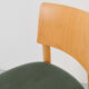 Kusch &Co chair made of wood and green fabric