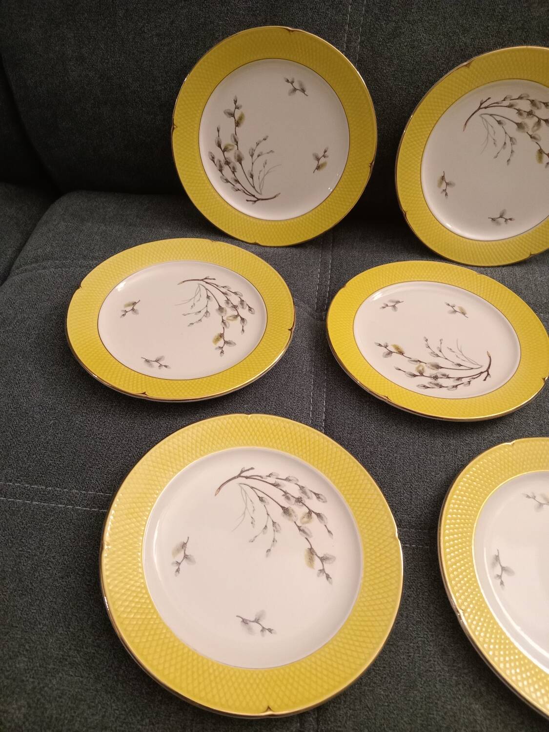 Lot d'assiettes à desserts vintage