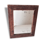 Small pitch pine frame mirror