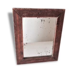 Small pitch pine frame mirror