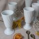 Mazagrans en porcelaine blanche