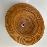 Bell-shaped reed suspension, in the style of Vivai Del Sud, Italy, 1960s.