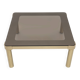 Luciano Frigerio Mid-Century Modern Italian Brass and Glass Coffee Table,70