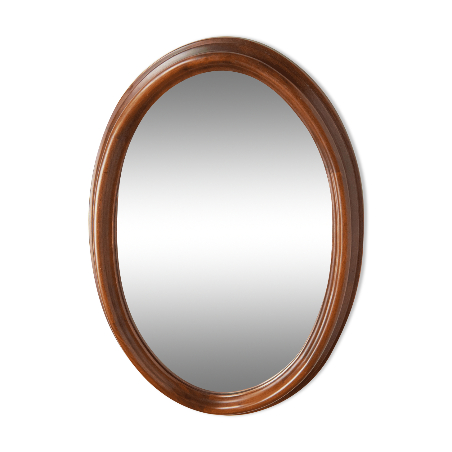 1950 Vintage Oval wood Mirror