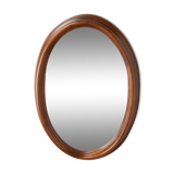 1950 Vintage Oval wood Mirror